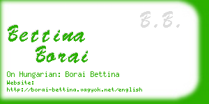 bettina borai business card